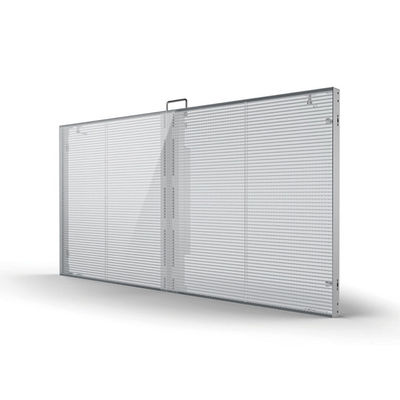 exhibición transparente 3.9m m de la película LED de la cortina transparente LED de las pantallas de 1000x500m m 3500 Cd/M2